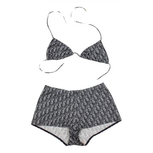 Christian Dior 2000s Bikini Two Piece Set Monogram Swimsuit - Picture 1 of 9